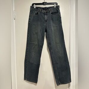 Vintage 90s Kenneth Cole Sz: 33x32 Straight Leg Baggy Dark Wash Jeans.
